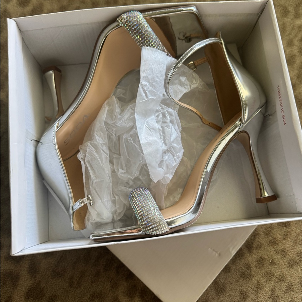 Elegant Silver High Heels